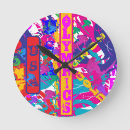 OLYMPIC SKIING RUND KLOCKA