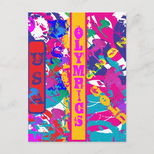 OLYMPIC SKIING VYKORT (Framsida)