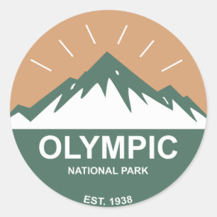Olympisk nationalpark runt klistermärke