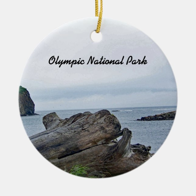 Olympisk nationalparkprydnad julgransprydnad keramik (Framsidan)