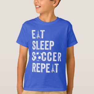 Olympisk omgång i spelet äter soccer repetitionsfo t shirt