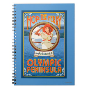 Olympisk peninsula, WashingtonHop färjan Anteckningsbok Med Spiral