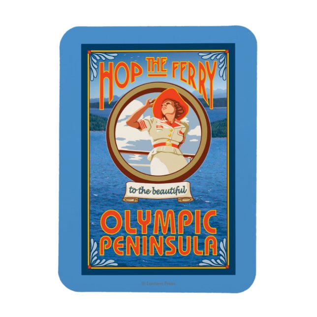 Olympisk Peninsula, WashingtonHop, färjan Magnet (Vertikal)