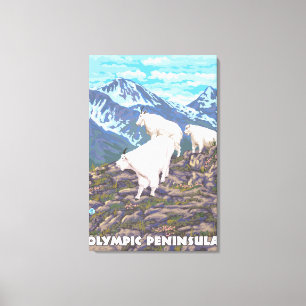 Olympisk peninsula, WashingtonMountain getter Canvastryck