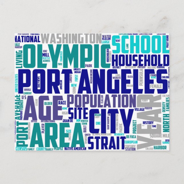 Olympisk Port Angeles Washington vykort (Framsida)