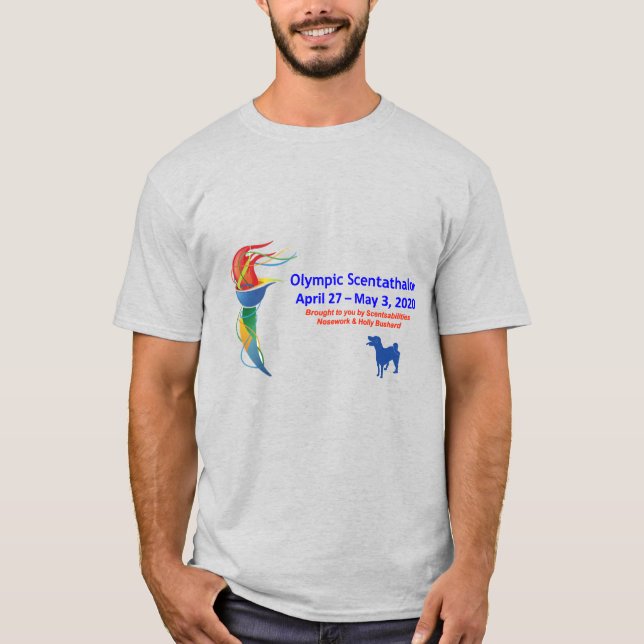 Olympisk Scentathalon Manar baströja T Shirt (Framsida)