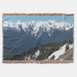 Olympiska bergen i snö filt