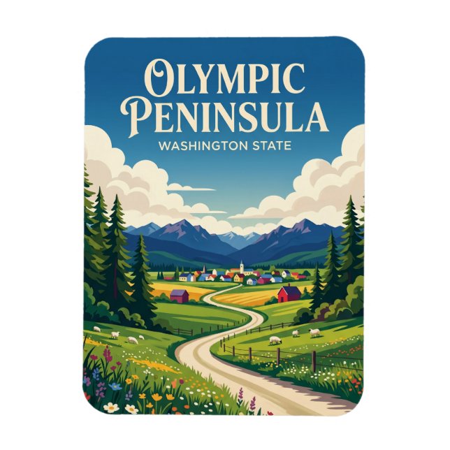 Olympiska halvön USA Magnet (Vertikal)