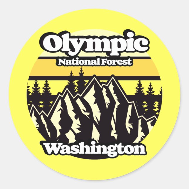 Olympiska nationalskogen, Washington Runt Klistermärke (Framsida)