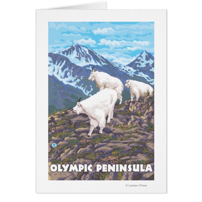 Olympiska Peninsulan, WashingtonMountain Goats Hälsningskort (Framsidan)