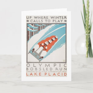 Olympiska roliga Lake Placid 1936 WPA Kort