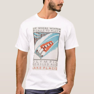 Olympiska roliga Lake Placid 1936 WPA T-shirt