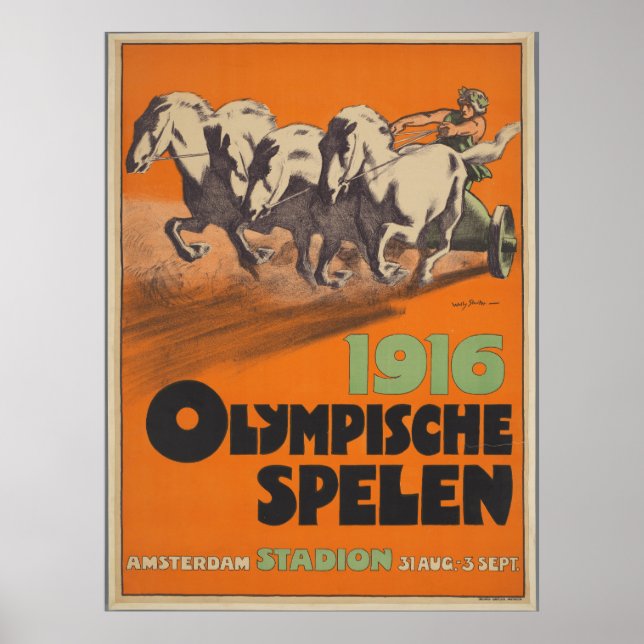 Olympiska spelen 1916 poster (Framsidan)