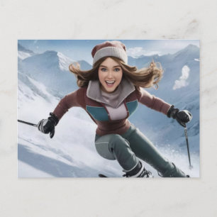 Olympiska vinterspelen 2026 Damernas snowboard Hal Helg Vykort