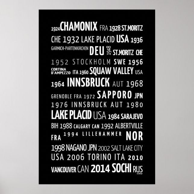 Olympiska vinterspelen poster (Framsidan)