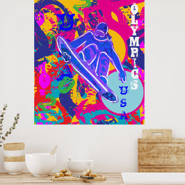 OLYMPIST SNÖBRÄDA POSTER