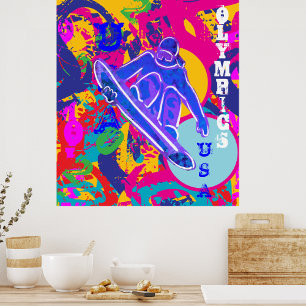 OLYMPIST SNÖBRÄDA POSTER