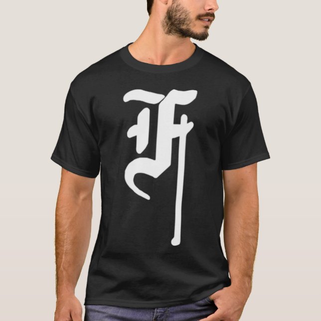 Olympus gotiic Pen F White Logotyp Classic T-Shirt (Framsida)