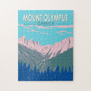 Olympus Greece Travel Art Vintage Pussel