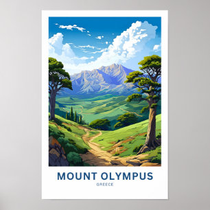 Olympus Greece Travel Print Poster