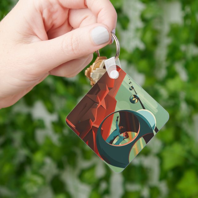 Olympus Mons på Mars Högsta vulkanen i solsystemet Nyckelring (Hand)