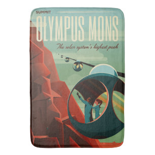 Olympus Mons på Mars Högsta vulkanen Solsystemet Badrumsmatta