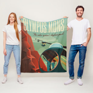 Olympus Mons på Mars Högsta vulkanen Solsystemet Fleecefilt