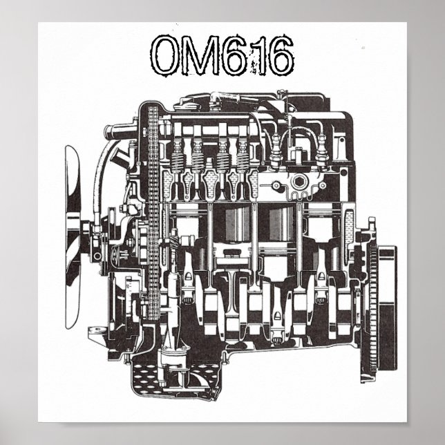 OM616 Mercedes Poster (Framsidan)
