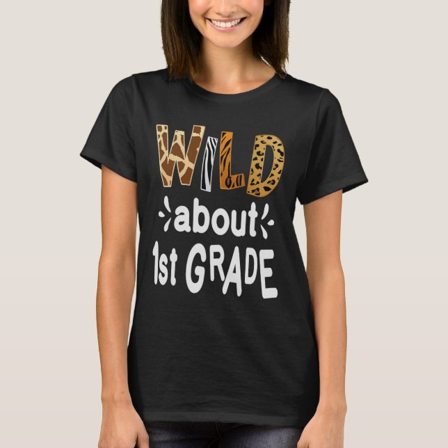 Om 1:a Klass-välkomstdagen, första Back to school- T Shirt (Framsida)