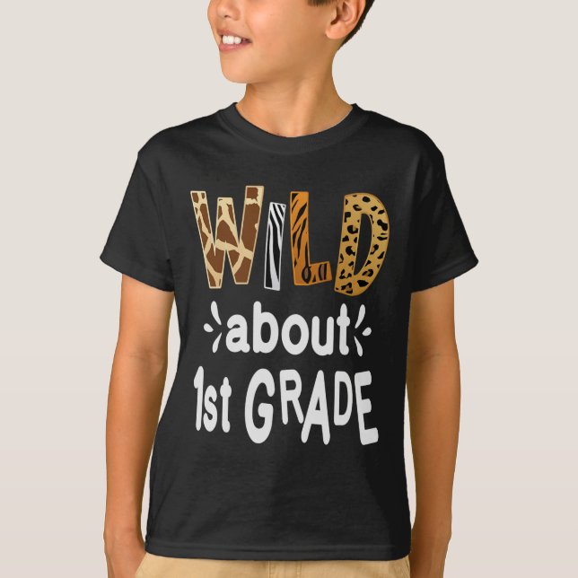 Om 1:a Klass-välkomstdagen, första Back to school- T Shirt (Framsida)