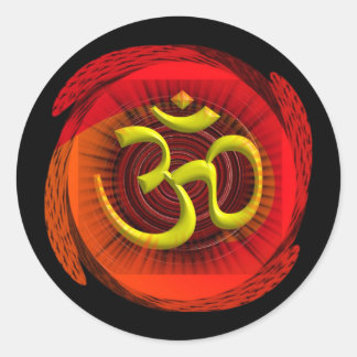 Om 1 runt klistermärke