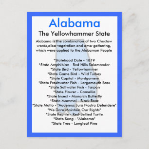 Om Alabama Vykort