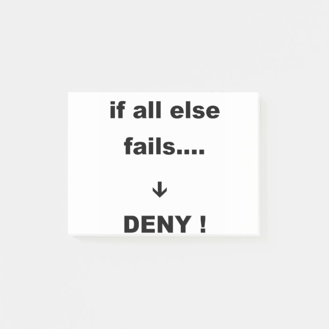 om allt annat misslyckas post-it block (Framsida)