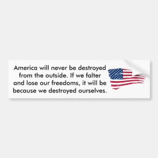 Om Amerika bör stapplar Bildekal