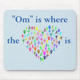"OM" ÄR DÄR HJÄRTAT ÄR Yoga-inspirerad Musmatta