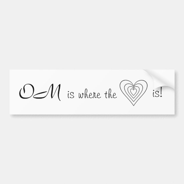 OM är hjärtat! Bildekal (Framsidan)