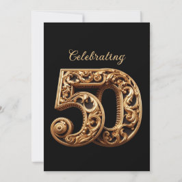 OM ATT FÄSTA 50 ELEGANTER GULD BRÖLLOP ÅRSDAGEN INBJUDNINGAR