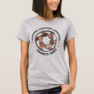 Om att lära sig ett annat språk ansluter personer t shirt