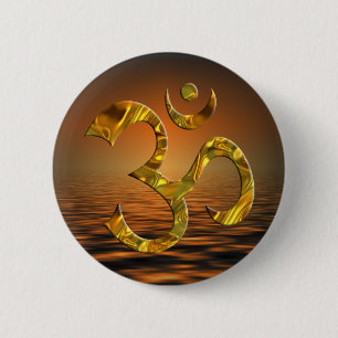OM / AUM - GULD KNAPP
