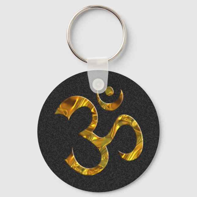 OM/AUM - GULD NYCKELRING (Framsida)