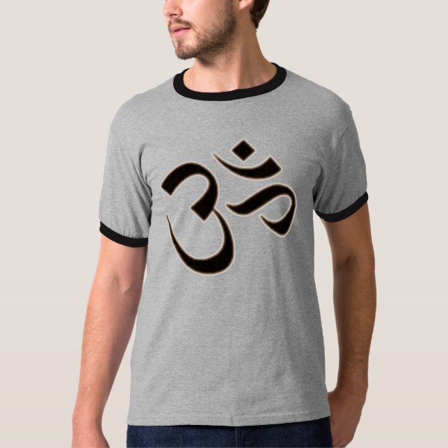 OM - AUM - HINDUISKT BUDDISTISKT SYMBOL FÖR OHM TEE (Framsida)