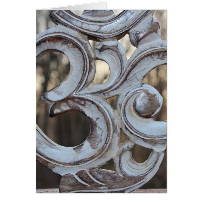 Om/AUM-kort Hälsningskort (Framsidan)