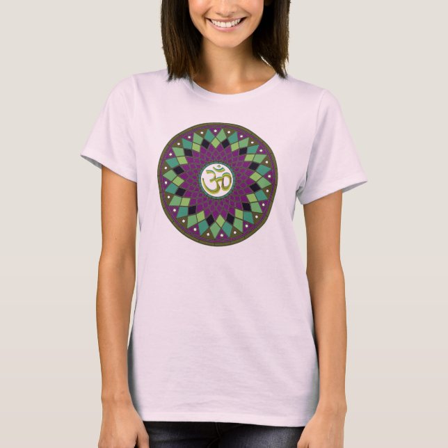 Om/AUM Mandala dam shirt Tee (Framsida)