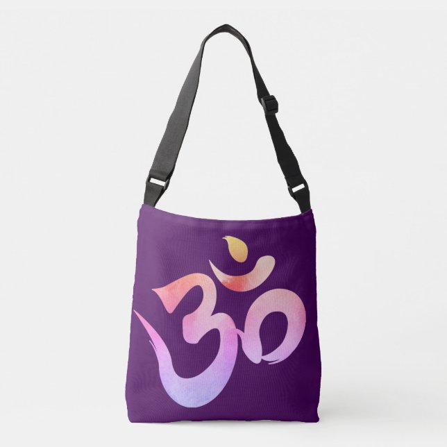 Om, Aum Mantra, Watercolor om Tote Axelväska (Framsida)