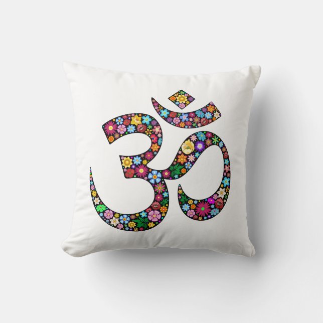 Om Aum Namaste Yoga Symbol-kudde Kudde (Framsida)