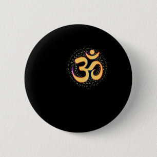 Om Aum Omkara Uråldrigt Symbol Konst Andlig Yoga M Knapp