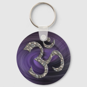 OM/AUM - SILVER NYCKELRING