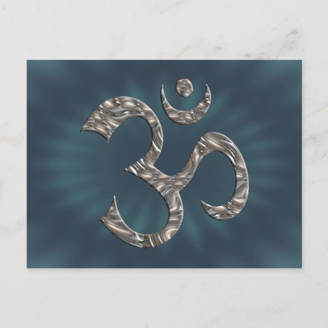 OM/AUM - SILVER VYKORT (Framsida)