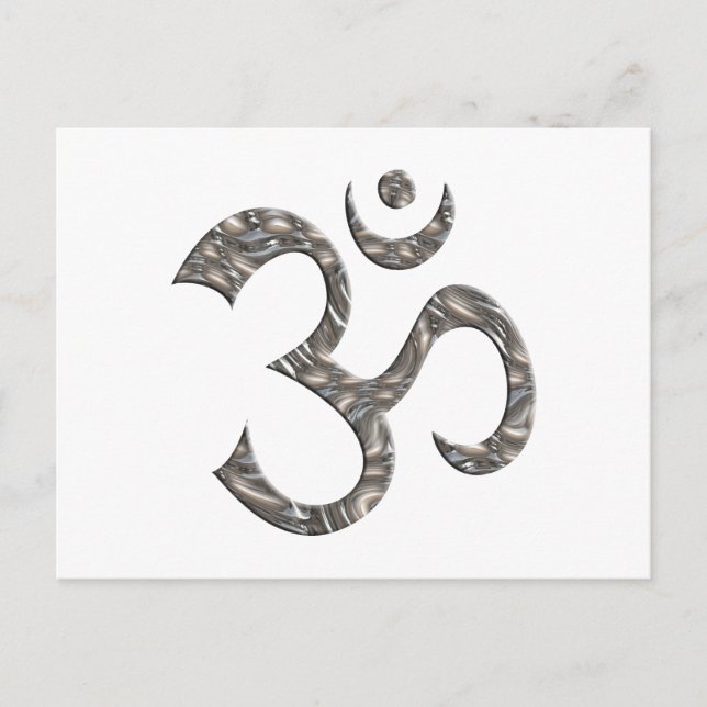 OM/AUM - SILVER VYKORT (Framsida)