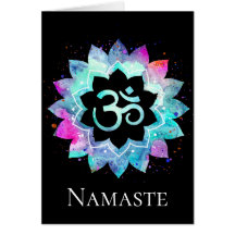 *~* OM AUM Symbol Watercolor Lotus Mandala